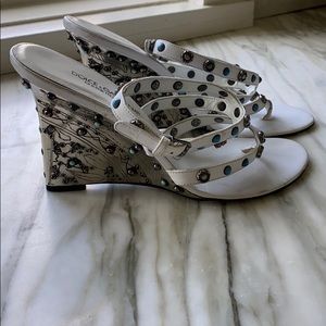 Dolce & Gabbana white wedge  7 1/2 or 37 1/2